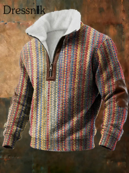 Herren-Sweatshirt mit geometrischer Kunst mit Fleece ausgekleidet als bild / S