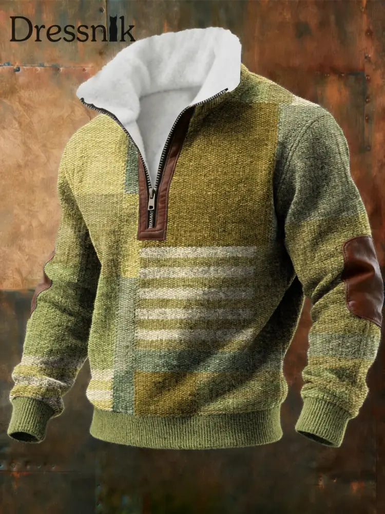 Herren-Sweatshirt mit geometrischer Kunst mit Fleece ausgekleidet als bild / S