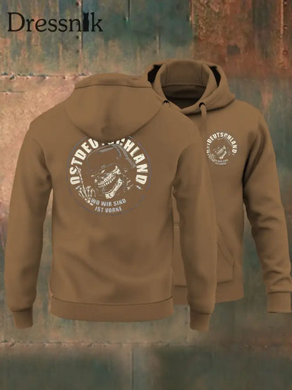 Herren-Sweatshirt mit Kapuze Ost deutschland Braun / S