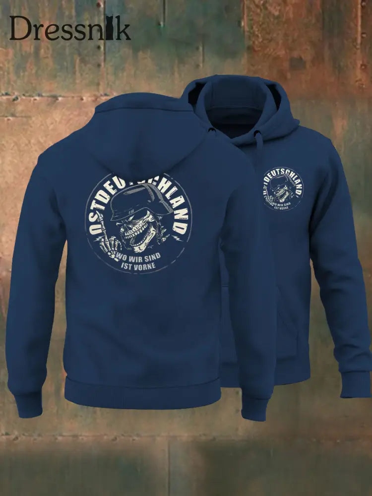 Herren-Sweatshirt mit Kapuze Ost deutschland Marineblau / S