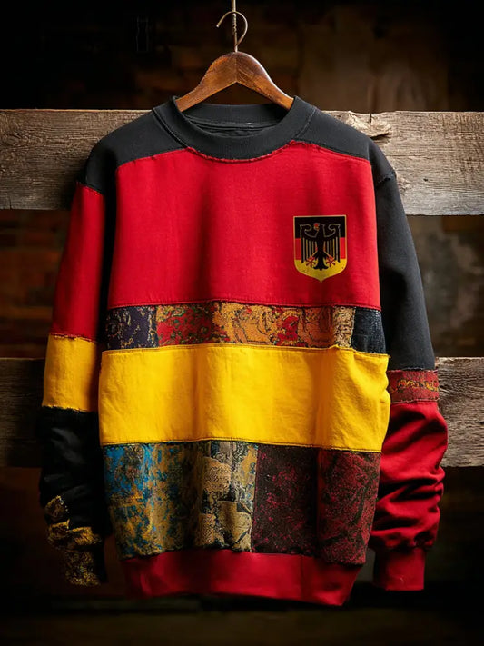 Herren-Sweatshirt mit Rundhals ausschnitt Deutschland Kunstdruck Grafik / S