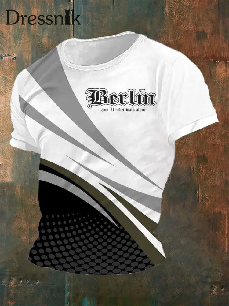 Herren-T-Shirt Berlin Never Walk Alone Grün / S