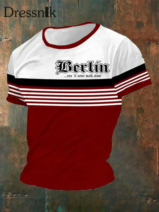 Herren-T-Shirt Berlin Never Walk Alone Rot / S