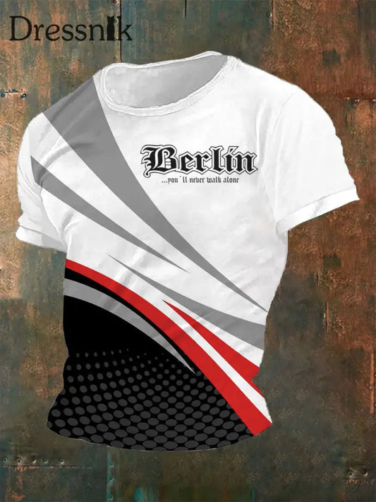 Herren-T-Shirt Berlin Never Walk Alone Rot / S