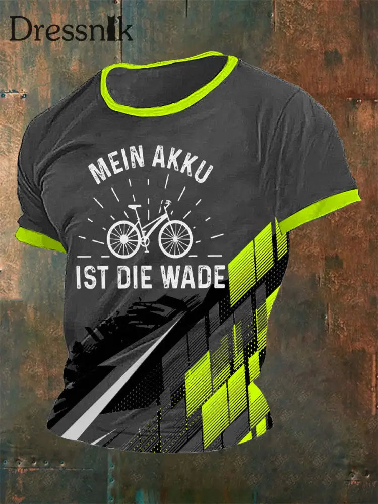Herren T-Shirt Mein Akku Ist Die Wade Grau / S