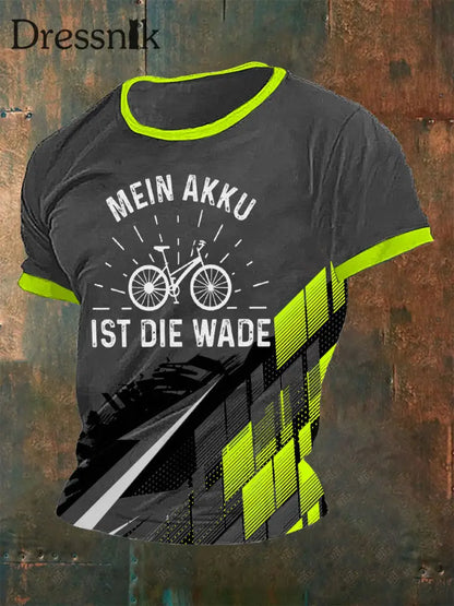 Herren T-Shirt Mein Akku Ist Die Wade Grau / S