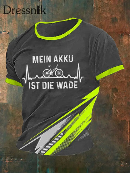 Herren T-Shirt Mein Akku Ist Die Wade Grau / S