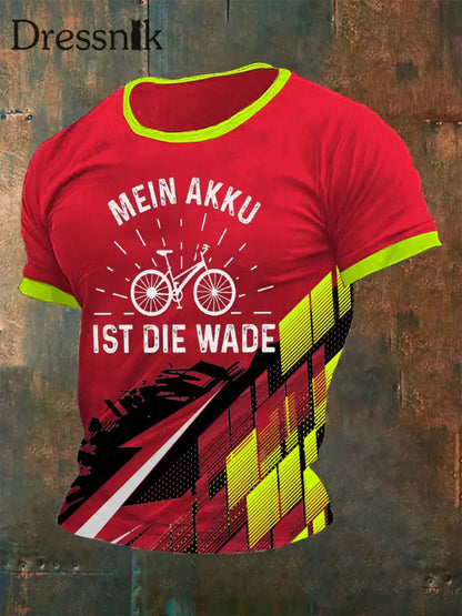 Herren T-Shirt Mein Akku Ist Die Wade Rot / S