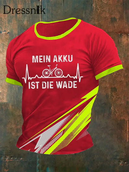 Herren T-Shirt Mein Akku Ist Die Wade Rot / S