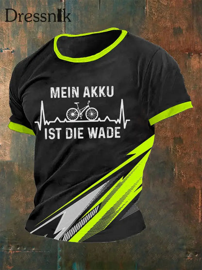 Herren T-Shirt Mein Akku Ist Die Wade Schwarz / S