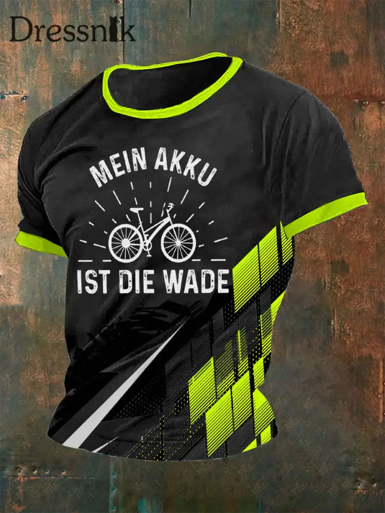 Herren T-Shirt Mein Akku Ist Die Wade Schwarz / S