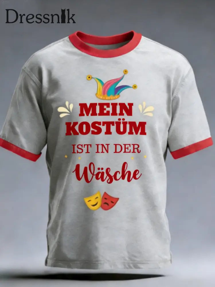 Herren-T-Shirt Mein Kostüm ist in der Wäsche Grau / S