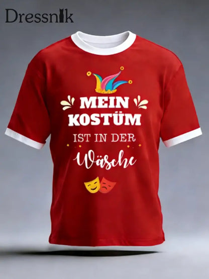 Herren-T-Shirt Mein Kostüm ist in der Wäsche Rot / S