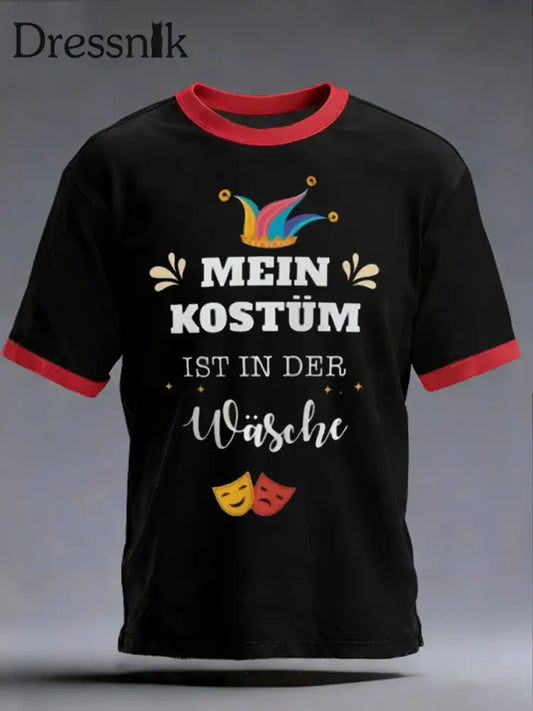 Herren-T-Shirt Mein Kostüm ist in der Wäsche Schwarz / S