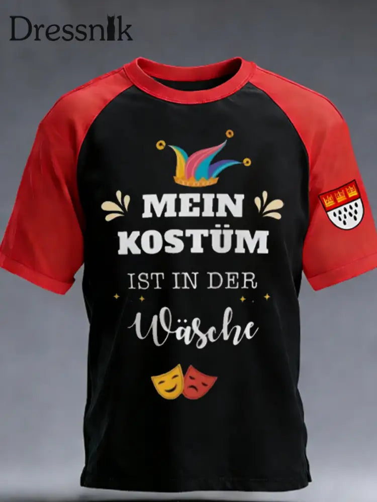 Herren-T-Shirt Mein Kostüm ist in der Wäsche Schwarz / S