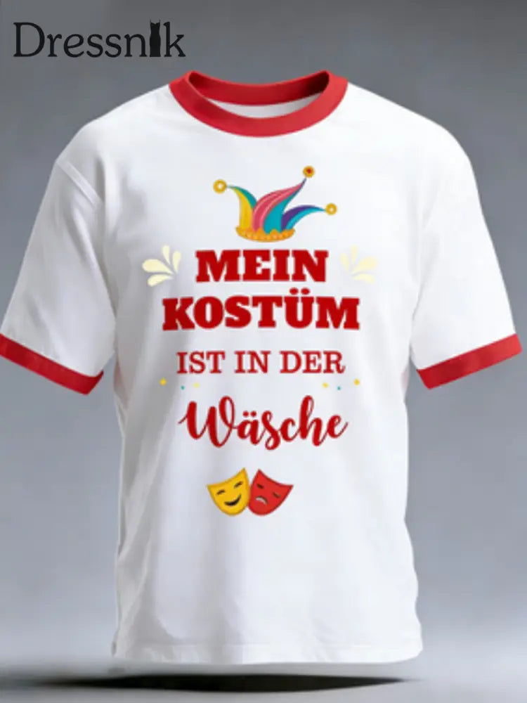 Herren-T-Shirt Mein Kostüm ist in der Wäsche Weiß / S