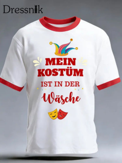 Herren-T-Shirt Mein Kostüm ist in der Wäsche Weiß / S