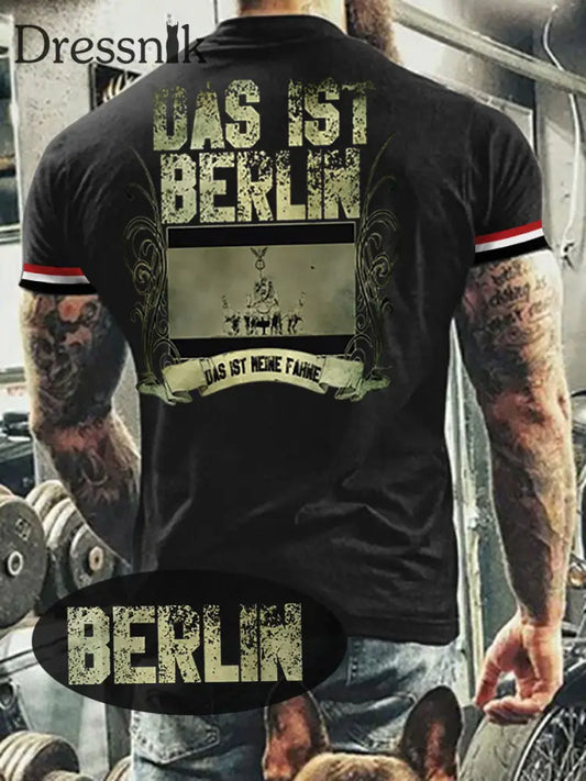 Herren T-Shirt Meine Fahne Berlin Schwarz / S