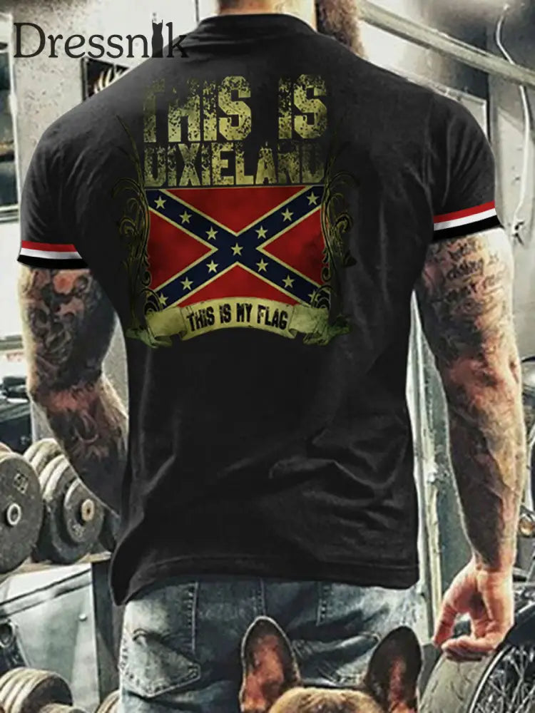 Herren T-Shirt Meine Fahne Dixie land Süd staaten