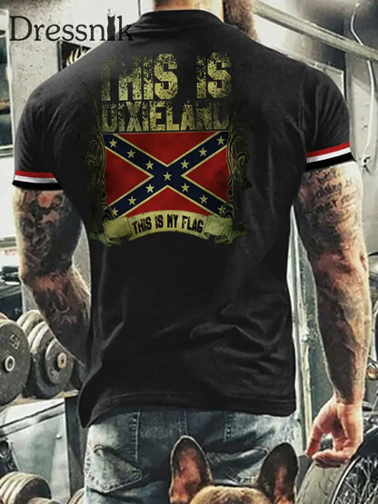 Herren T-Shirt Meine Fahne Dixie land Süd staaten