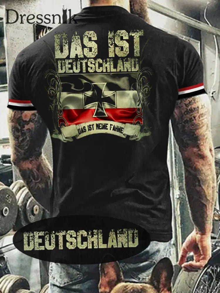 Herren T-Shirt Meine Fahne Gösch Schwarz / S