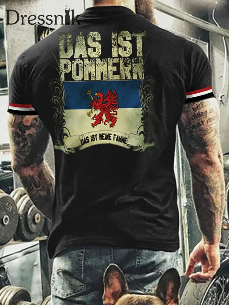 Herren T-Shirt Meine Fahne Pommern