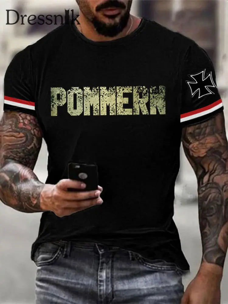Herren T-Shirt Meine Fahne Pommern