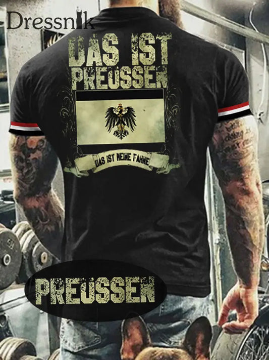 Herren T-Shirt Meine Fahne Preussen Schwarz / S
