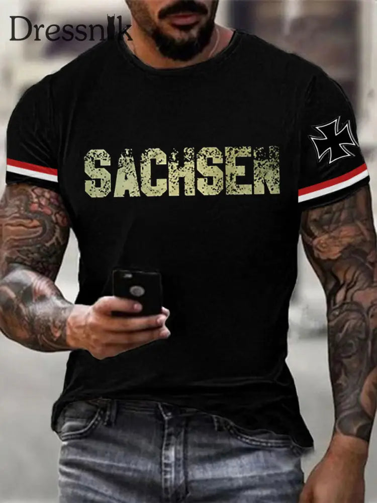 Herren T-Shirt Meine Fahne Sachsen