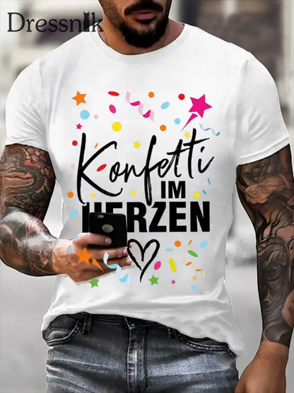 Herren-T-Shirt mit Kölner Karnevals druck Weiß / S
