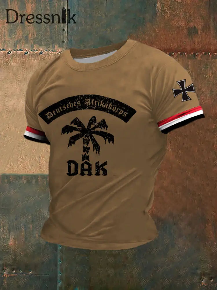 Herren-T-Shirt mit kurzen Ärmeln DAK Palm Braun / S