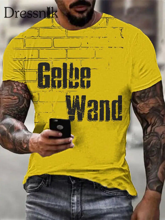 Herren-T-Shirt mit kurzen Ärmeln Gelb / S