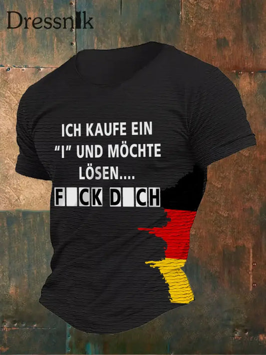 Herren-T-Shirt mit kurzen Ärmeln Schwarz / S
