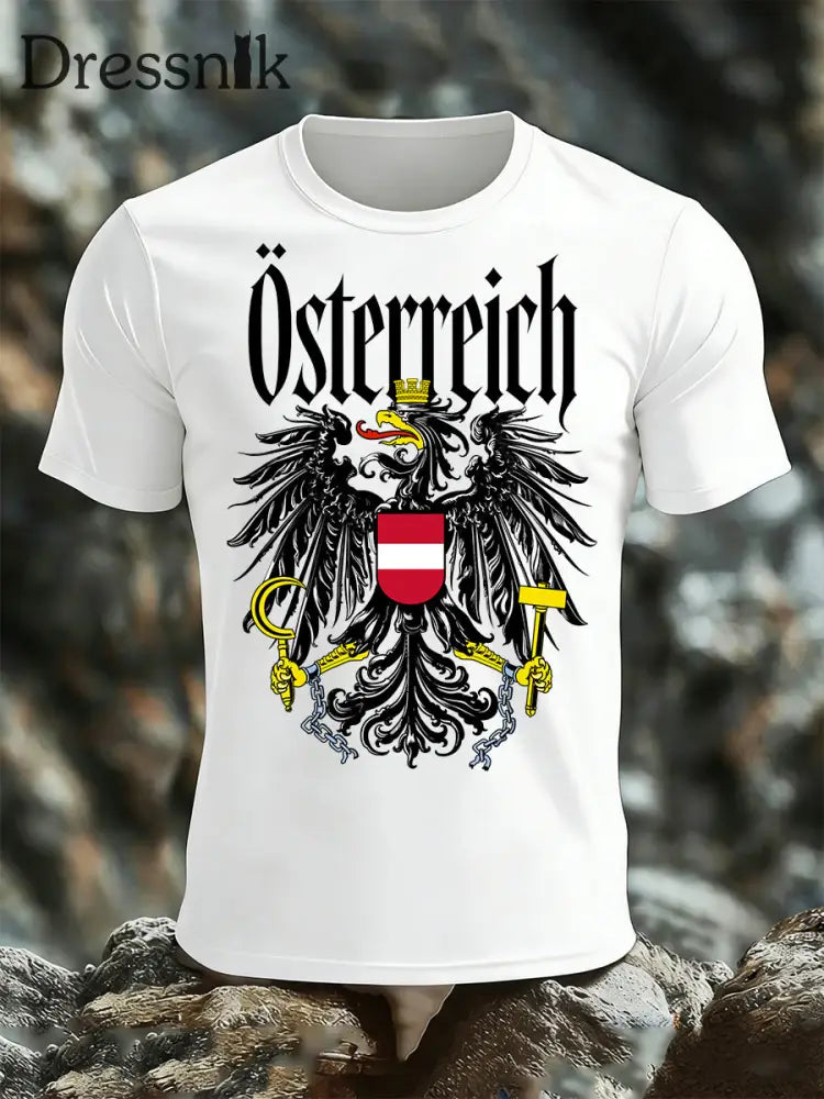 Herren T-Shirt mit österreichisch inspirierten Print A / S