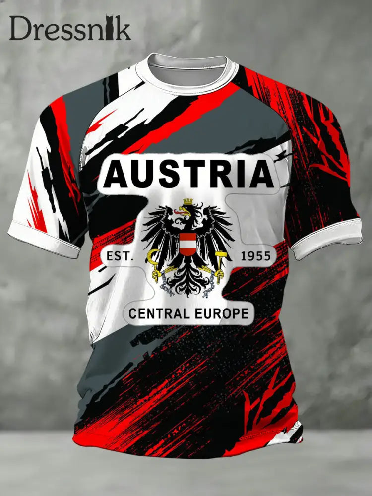 Herren T-Shirt mit österreichisch inspirierten Print A / S