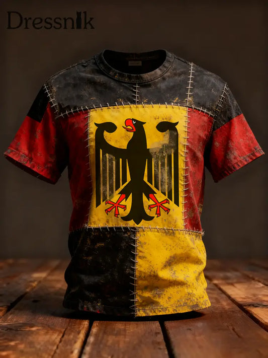 Herren T-Shirt mit Rundhals ausschnitt Deutschland Design als bild / S