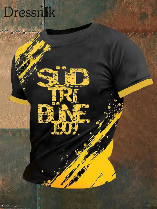 Herren T-Shirt Südtribüne mit kurzen Ärmeln Gelb / S