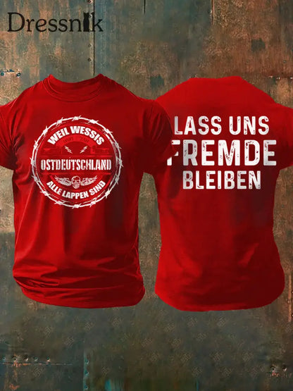 Herren-T-Shirt Weil Wessis alle Lappen sind Ostdeutscher Rot / S