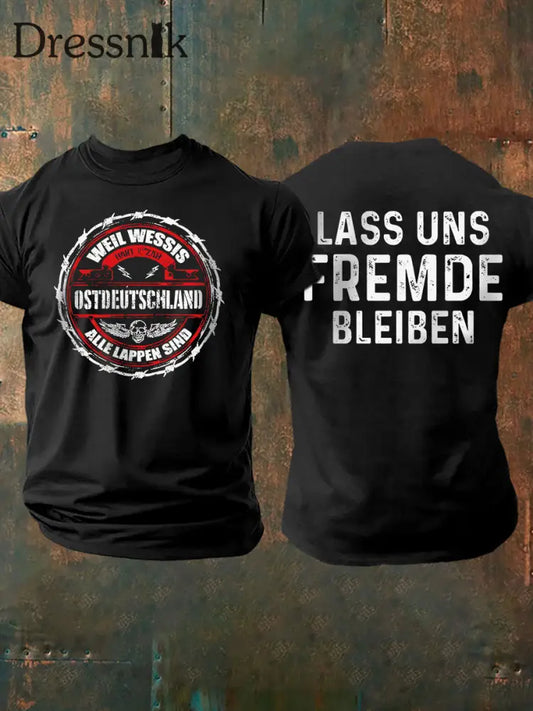 Herren-T-Shirt Weil Wessis alle Lappen sind Ostdeutscher Schwarz / S