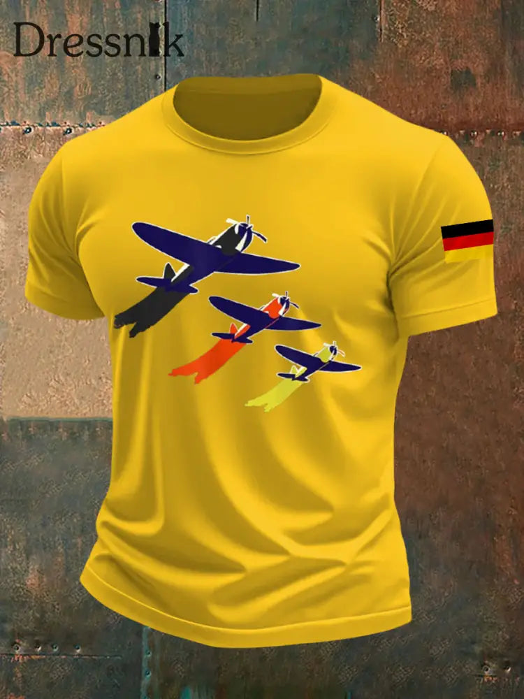 Herren Tag der Deutschen Einheit T-Shirt Gelb / S