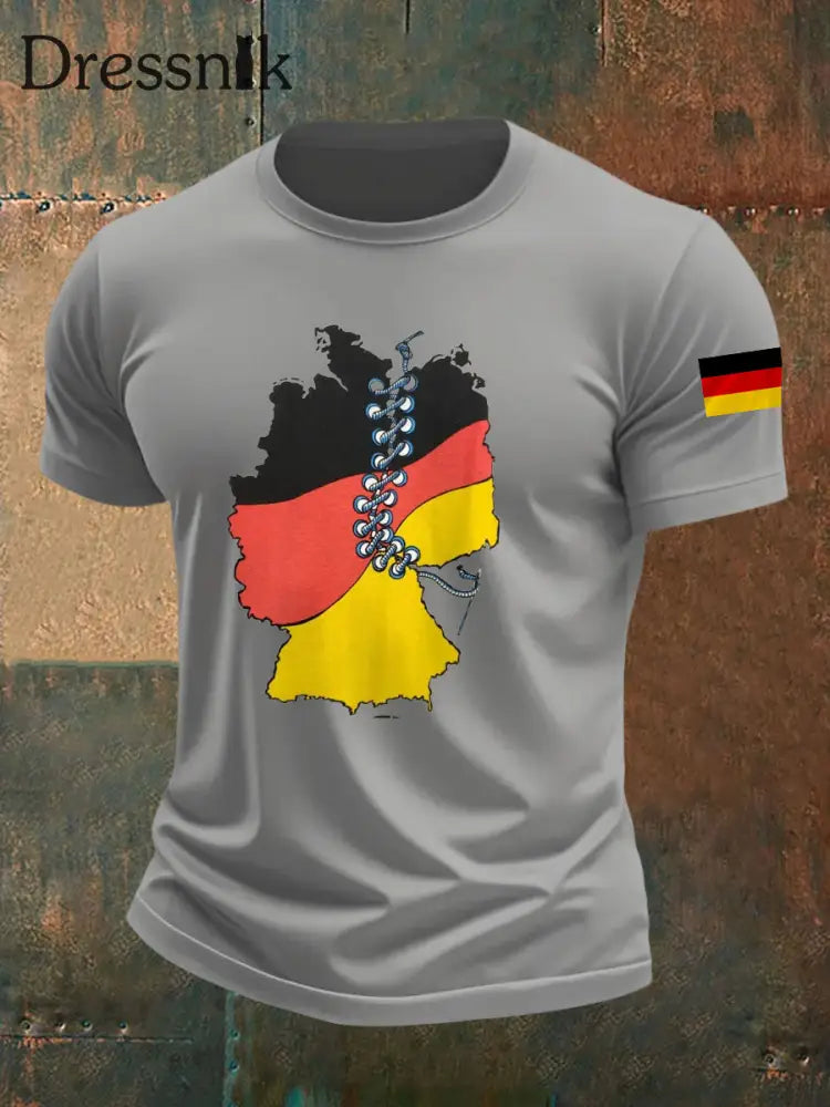 Herren Tag der Deutschen Einheit T-Shirt Hellgrau / S