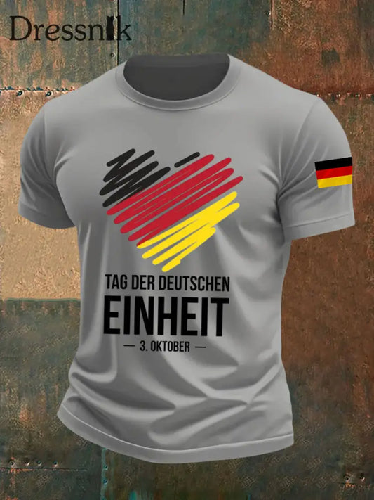 Herren Tag der Deutschen Einheit T-Shirt Hellgrau / S