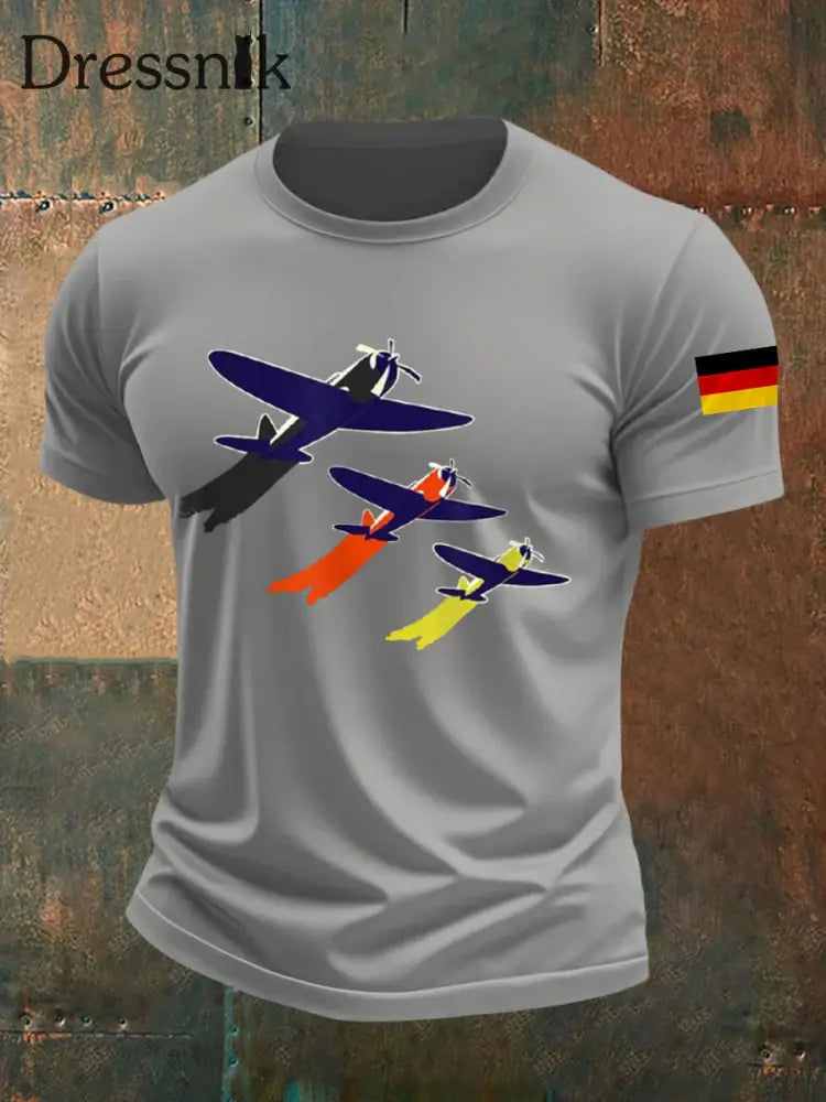Herren Tag der Deutschen Einheit T-Shirt Hellgrau / S