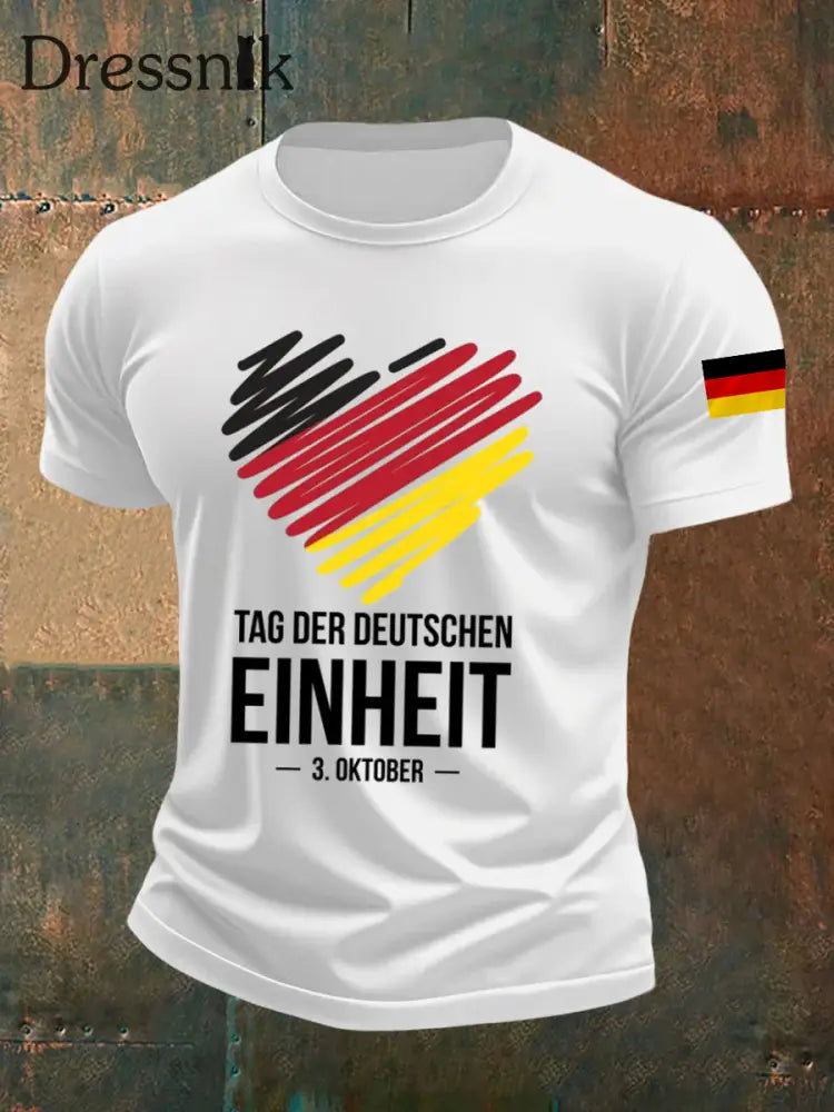 Herren Tag der Deutschen Einheit T-Shirt Weiß / S
