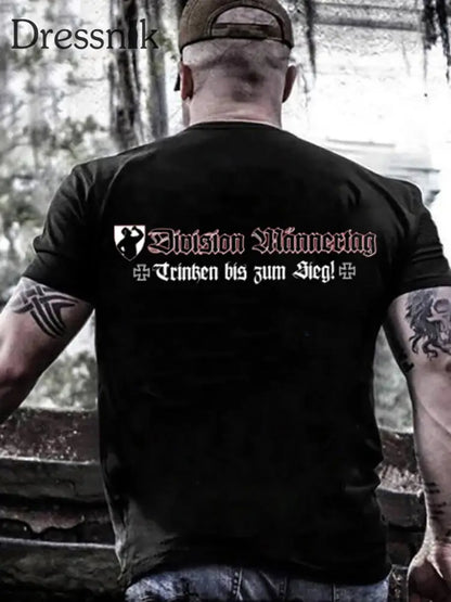 Herren Herren Herren tag Herren tag Trinken bis zum Sieg bedrucktes Kurzarm-T-Shirt