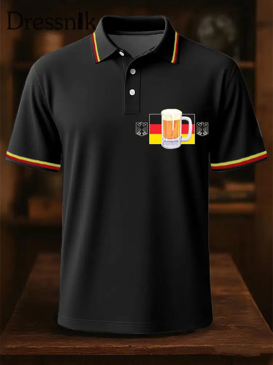 Herren-Tops mit deutschem Bier bedruckt Schwarz / S