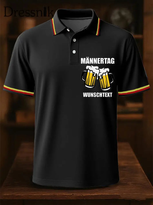Herren-Tops mit Lustiges Bier bedruckt Schwarz / S