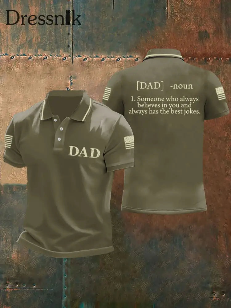 Herren Vatertag Daddy’s Definition Tops Armee grün / S