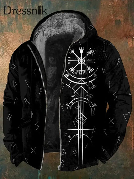 Herren Viking Fleece Jacke Schwarz / S