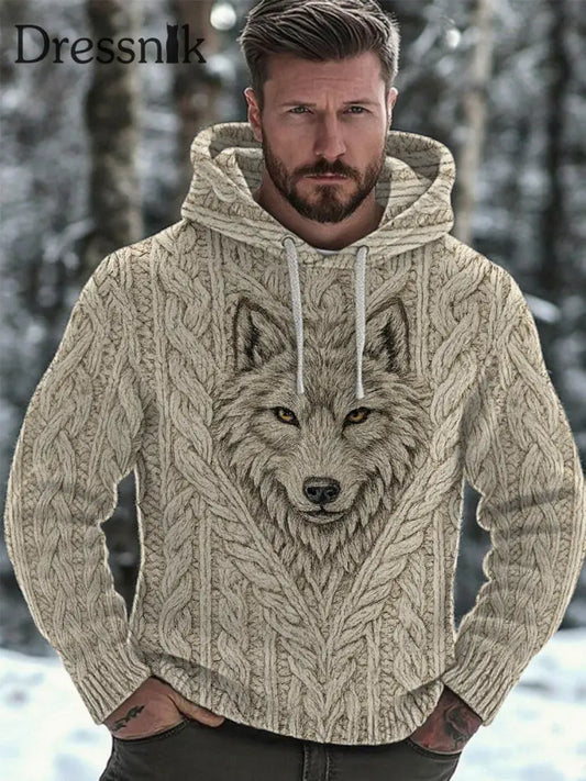 Herren Viking Hoodie Aprikose / S